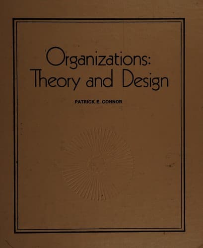 Tapa de Organizations, theory and design