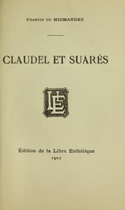 Tapa de Claudel et Suares