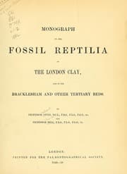 Tapa de Monograph of the fossil Reptilia of the London clay