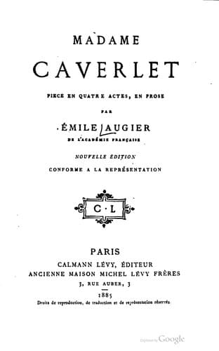 Tapa de Madame Caverlet
