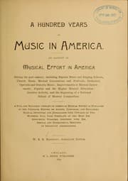 Tapa de Hundred years of music in America