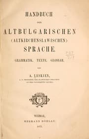 Tapa de Handbuch der altbulgarischen (altkirchenslawischen) sprache