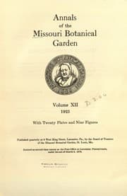 Tapa de Annals of the Missouri Botanical Garden