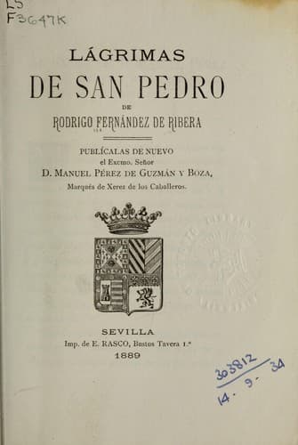 Tapa de Lágrimas de San Pedro