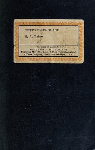 Tapa de Notes on England.