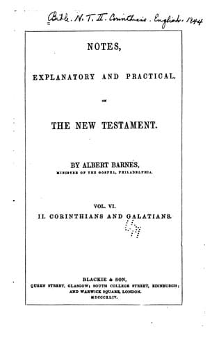 Tapa de Notes, Explanatory and Practical, on the New Testament