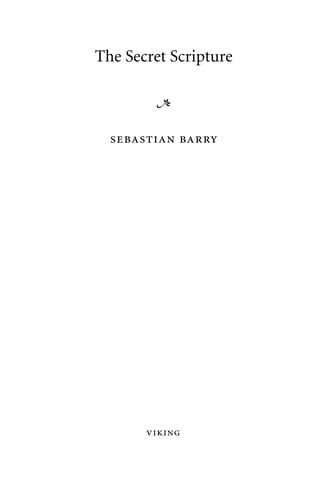 Tapa de The secret scripture