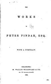 Tapa de The Works of Peter Pindar [pseud.] ..