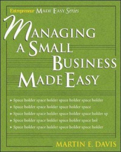 Tapa de Managing a small business made easy