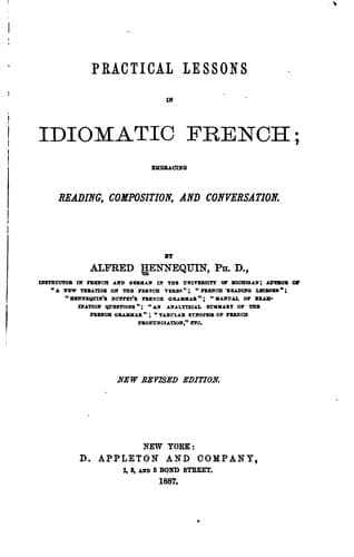 Tapa de Practical Lessons in Idiomatic French ...