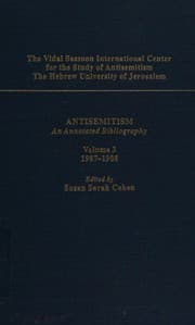 Tapa de ANTISEMITISM 1987-88    3 (Antisemitism)