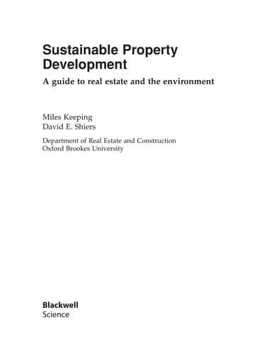 Tapa de Sustainable Property Development