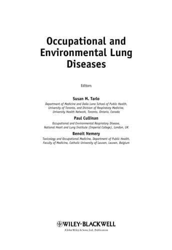 Tapa de Occupational and environmental lung diseases
