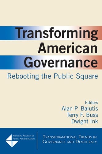 Tapa de Transforming American governance