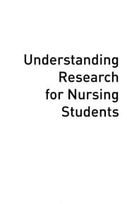 Tapa de Understanding research for nursing students