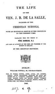 Tapa de The life of the Ven. J. B. de la Salle