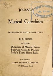 Tapa de Jousse's Musical catechism