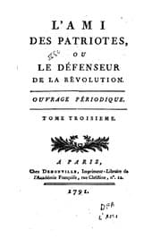 Tapa de LÁmi des patriotes, ou Le défenseur de la Constitution