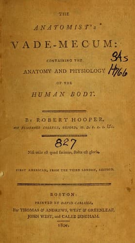 Tapa de The anatomist's vade-mecum