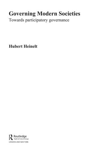 Tapa de Governing modern societies