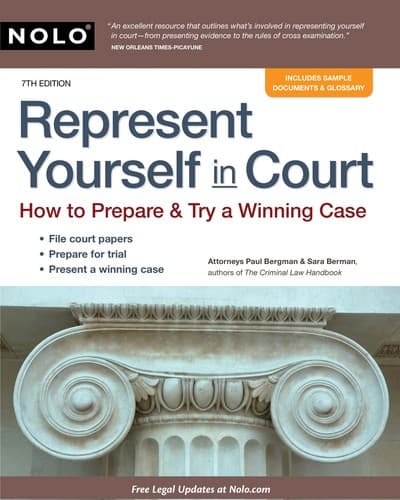 Tapa de Represent yourself in court
