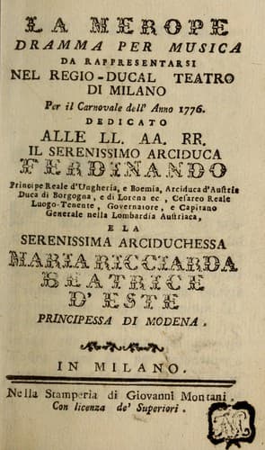 Tapa de La Merope