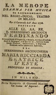 Tapa de La Merope