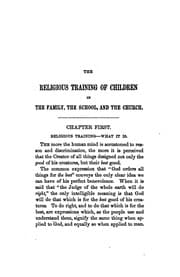 Tapa de Religious Training of Children in the School, the Family, and the Church