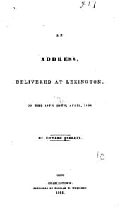 Tapa de An Address, Delivered at Lexington, on the 19th (20th) April, 1835