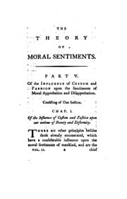 Tapa de The Theory of Moral Sentiments: Or, An Essay Towards an Analysis of the Principes by which Men ..