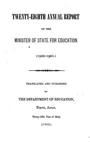 Tapa de Annual report of the Minister of State for Education