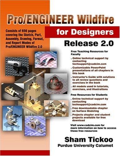 Tapa de Pro/ENGINEER Wildfire for Designers Release 2.0