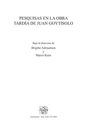 Tapa de Pesquisas en la obra tardi a de Juan Goytisolo