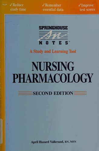 Tapa de Nursing pharmacology