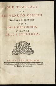 Tapa de Due trattati di Benvenuto Cellini, scultore fiorentino