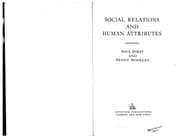 Tapa de Social relations and human attributes