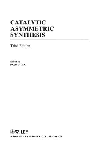Tapa de Catalytic asymmetric synthesis