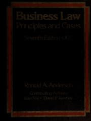 Tapa de Business law principles and cases