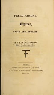 Tapa de Felix Farley, rhymes, Latin and English