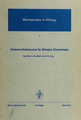 Tapa de Immunotolerance to simple chemicals