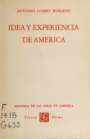 Tapa de Idea y experiencia de América