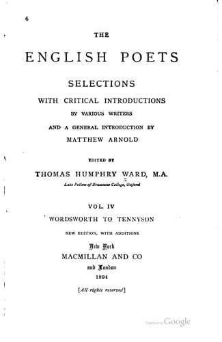 Tapa de The English poets