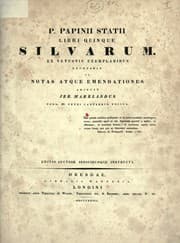 Tapa de P. Papinii Statii Libri quinque Silvarum