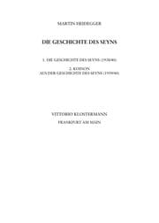 Tapa de Die Geschichte des Seyns