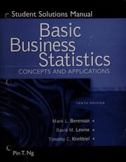 Tapa de Student solutions manual [for] basic business statistics