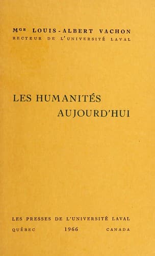 Tapa de Les humanités aujourd'hui