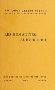 Tapa de Les humanités aujourd'hui