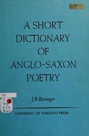 Tapa de A short dictionary of Anglo-Saxon poetry
