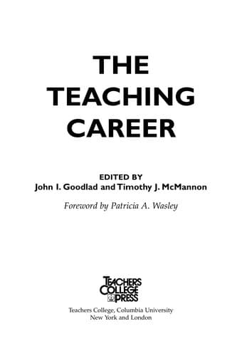Tapa de The teaching career