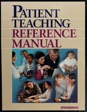 Tapa de Patient teaching reference manual